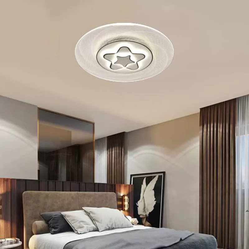 Đèn ốp trần led 3 chế độ ánh sáng trang trí phòng ngủ D480mm HP-ML7219