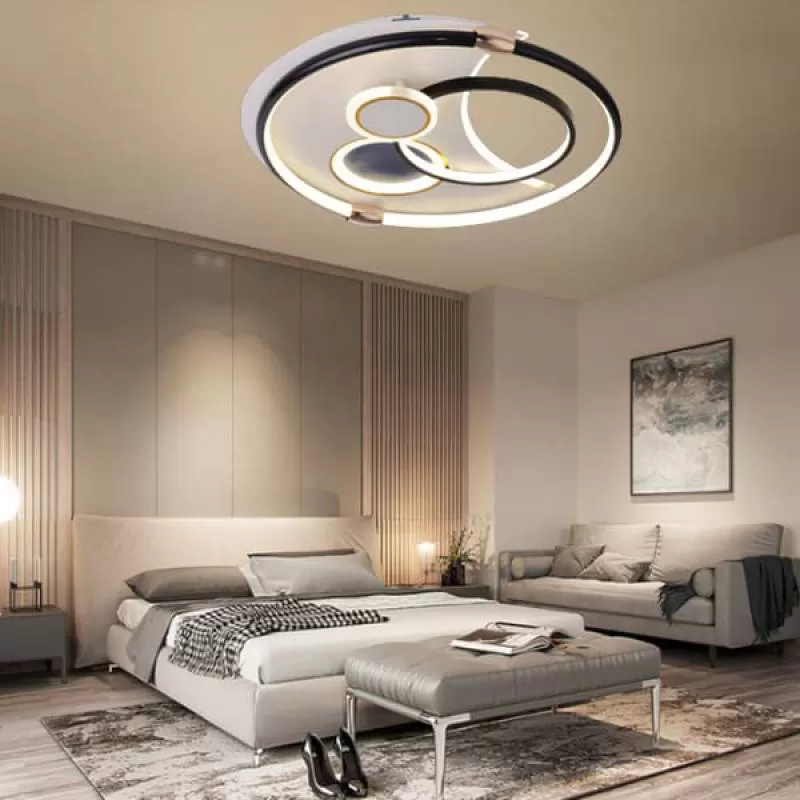 Đèn ốp trần led 3 chế độ ánh sáng trang trí phòng ngủ D500mm HP-ML7208 