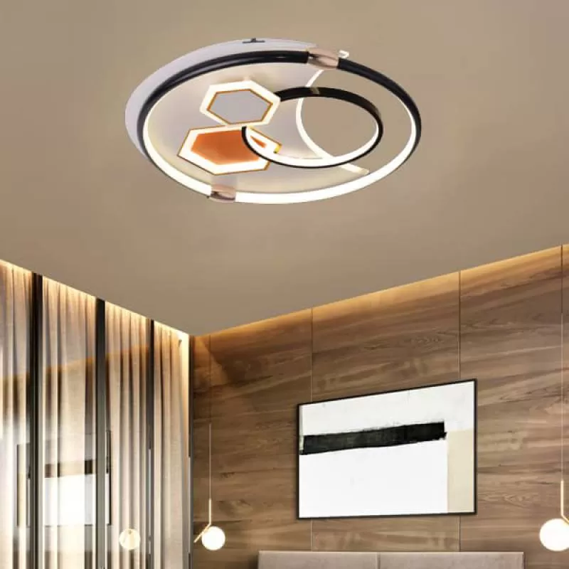Đèn ốp trần led 3 chế độ ánh sáng trang trí phòng ngủ D500mm HP-ML7207