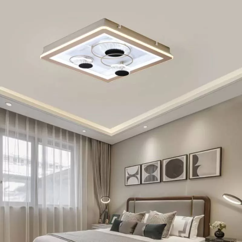 Đèn ốp trần led 3 màu trang trí phòng ngủ hiện đại 480x480mm HP-ML7182