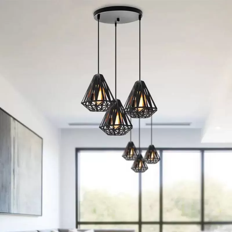 Đèn thả trần 3 bóng trang trí căn hộ chung cư hiện đại DC-TCF17T3