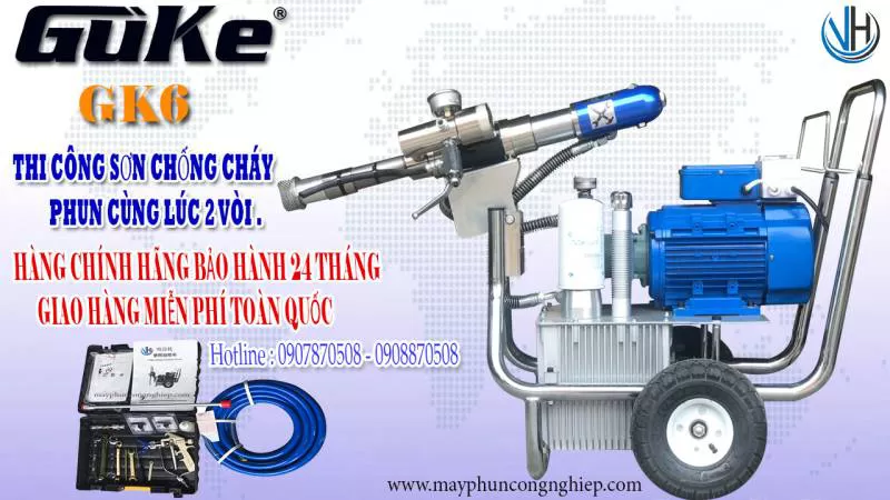 MÁY PHUN SƠN CHỐNG CHÁY GK6 CAO CẤP