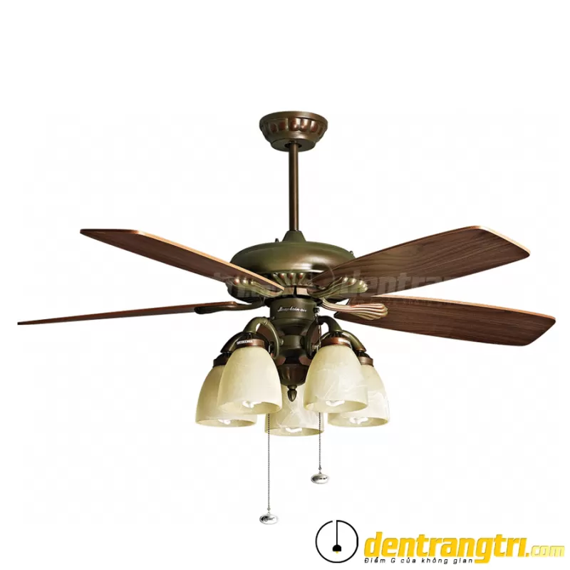 Đèn Quạt Cánh Gỗ Tự Nhiên – 48WE-0049 