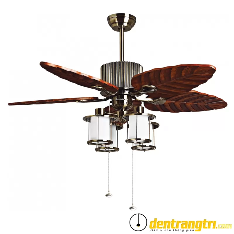 Đèn Quạt Lá Gỗ – 48WE-0040