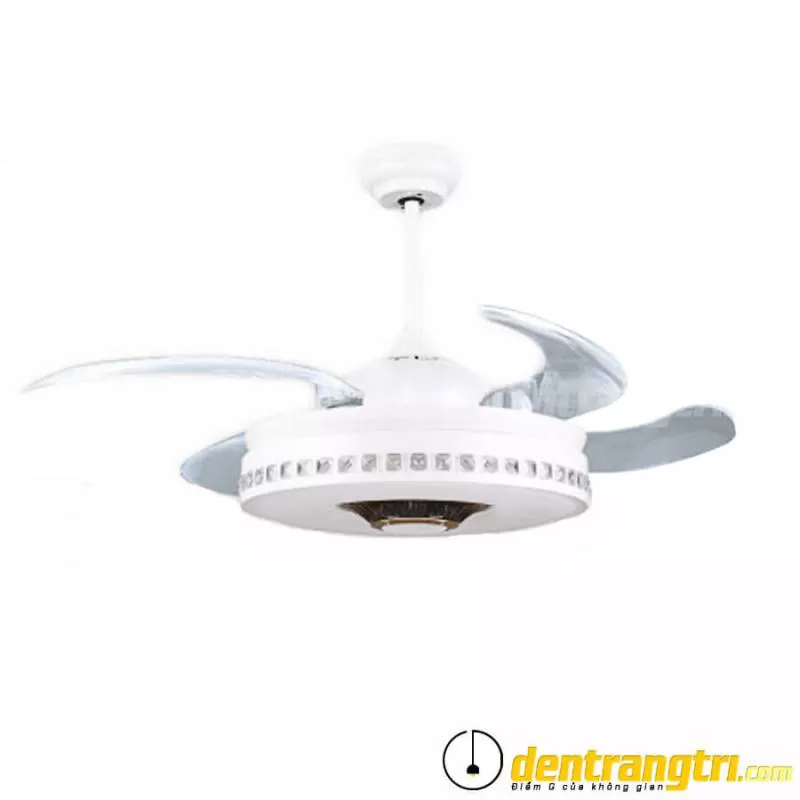 Đèn Quạt Hiện Đại Màu Trắng – 44WE-6011