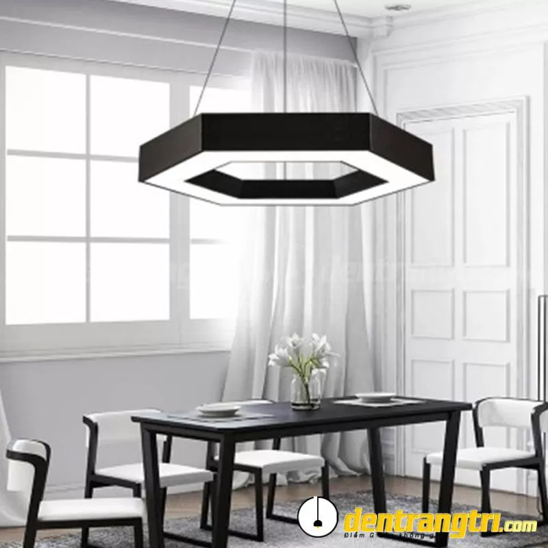 Đèn Thả Lục Giác Hắc Bạch – DT00093