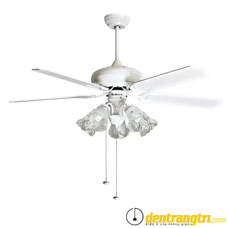 Đèn Quạt Thuần Trắng – 52WE-0003