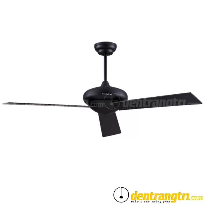 Quạt Trần Hiện Đại Thuần Đen – 52WE-0034