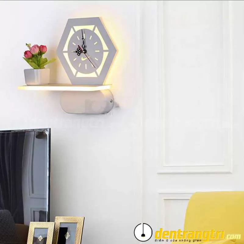Đèn Vách Đồng Hồ Phối Hoa – DV00125
