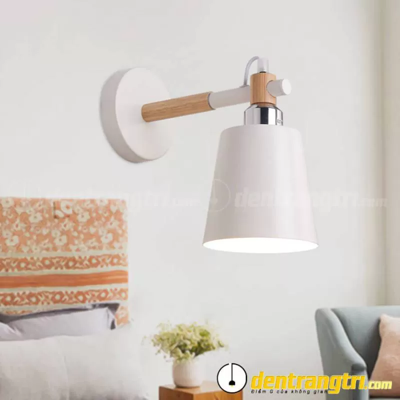Đèn Vách Trắng Phối Gỗ – DV00148 TR