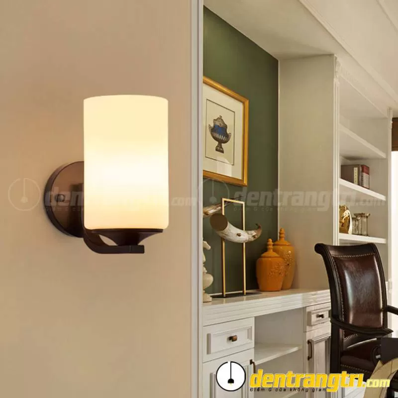 Đèn Vách Chao Trụ Đế Đen Đơn – DV00152.1