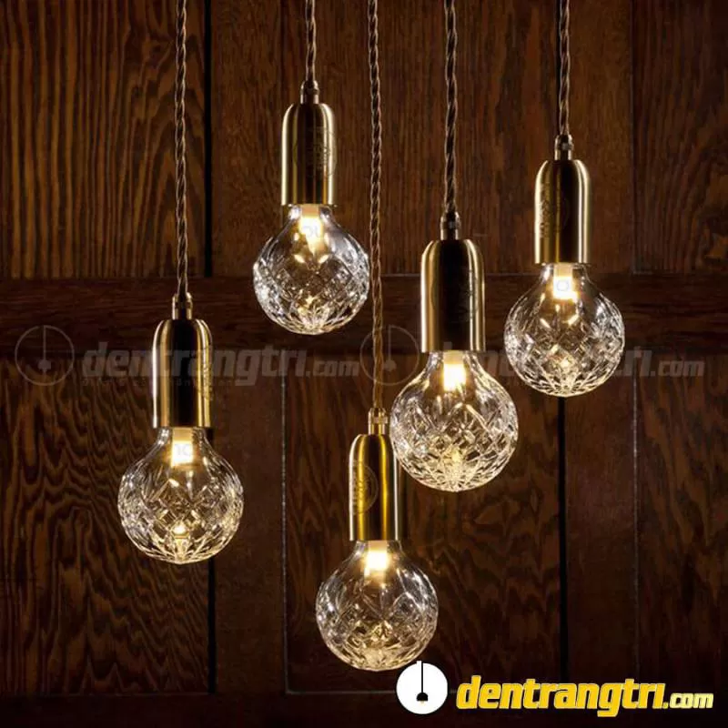 Đèn Thả Thủy Tinh Chuôi Vàng – DT00112