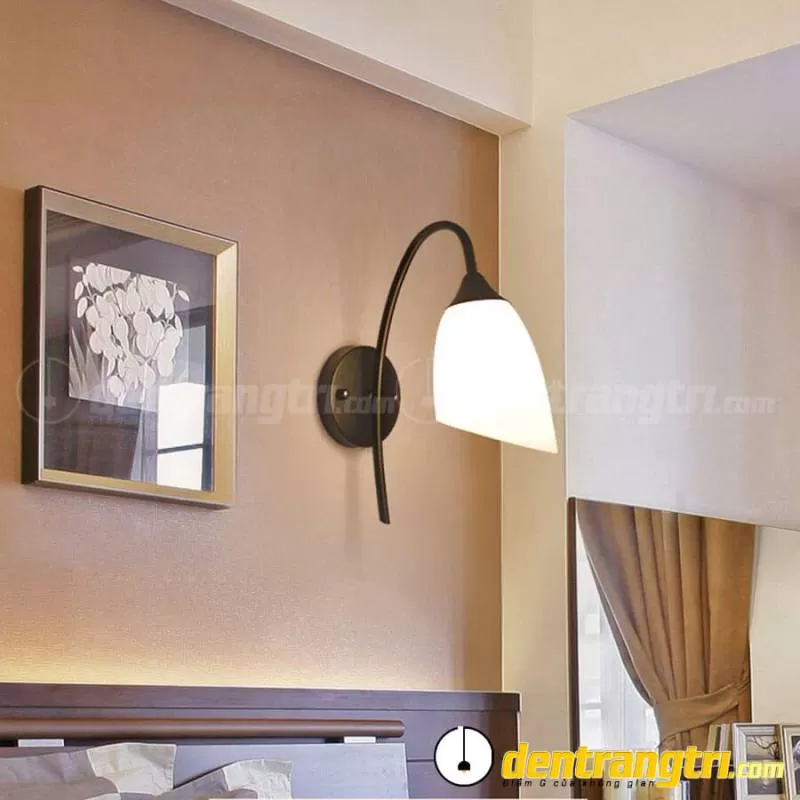 Đèn Vách Hoa Chuông Đế Đen – DV00149
