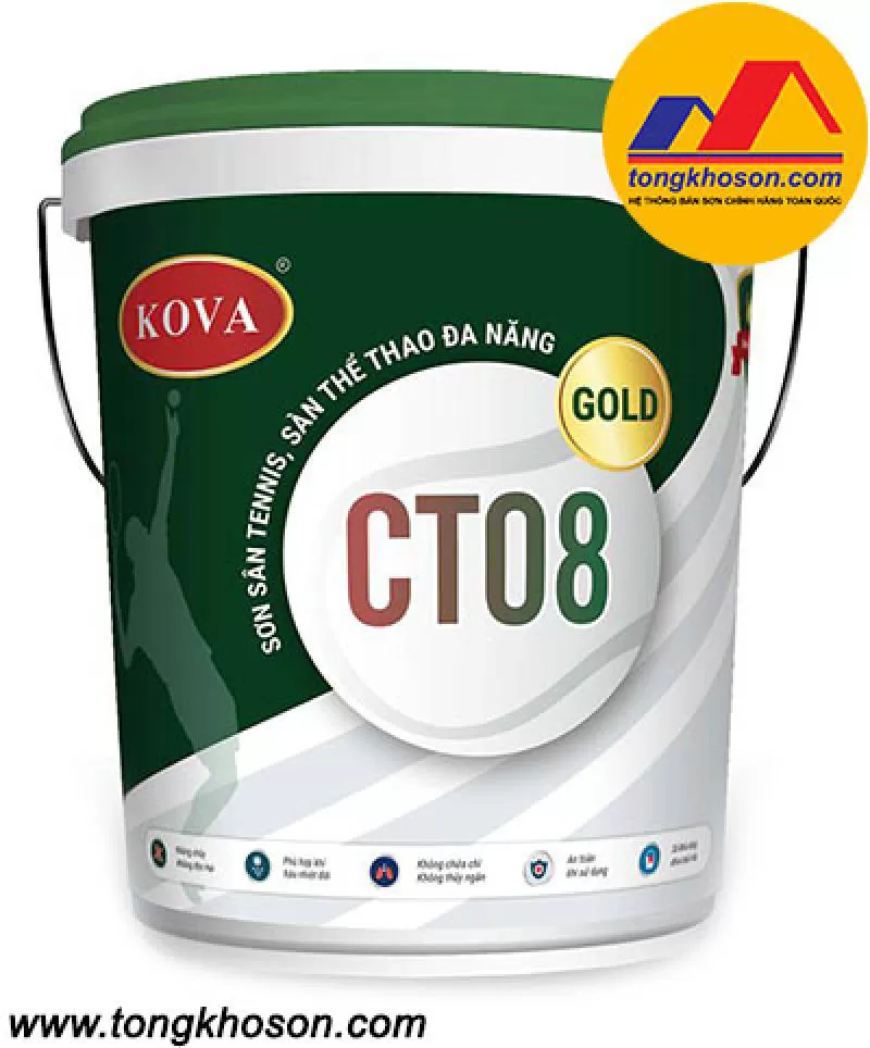 Sơn sân tennis, sàn thể thao Kova CT 08 (#KOVA CT08)