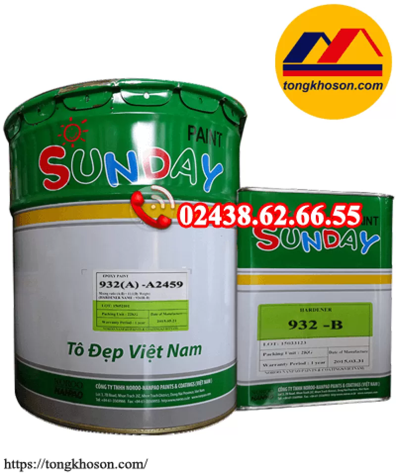 Sơn epoxy Nanpao Sunday 932 hệ tự san phẳng (#SUNDAY 932)