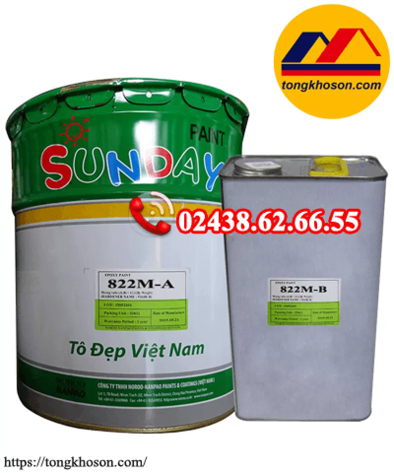 Sơn lót giữa epoxy Sunday Nanpao 822M (#SUNDAY 822M)