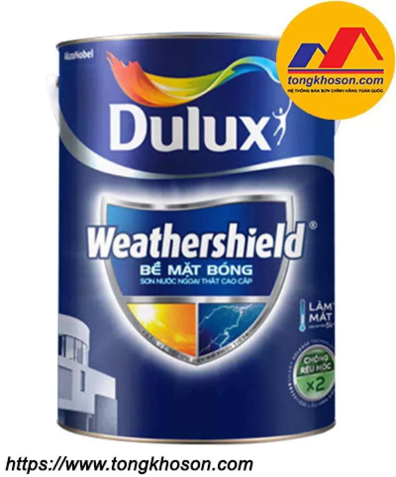 Sơn ngoại thất Dulux WeatherShield Bề mặt bóng BJ9 (#BJ9)