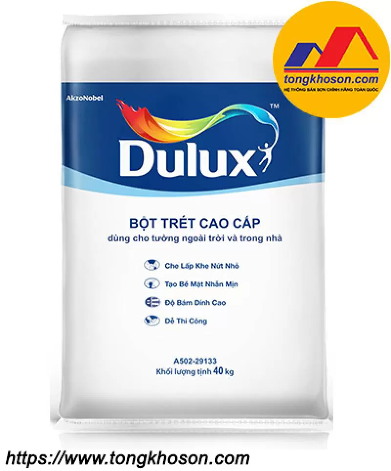 Bột bả nội và ngoại thất cao cấp Dulux A502 (#A502)
