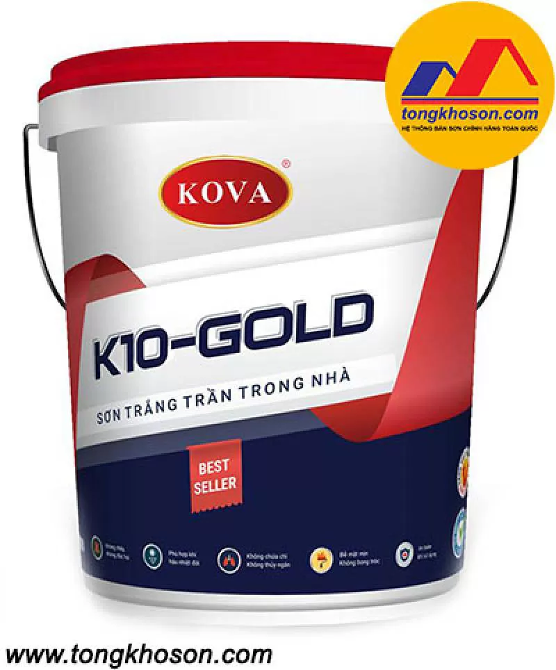 Sơn Kova K10 siêu trắng trần trong nhà (#KOVA K10)