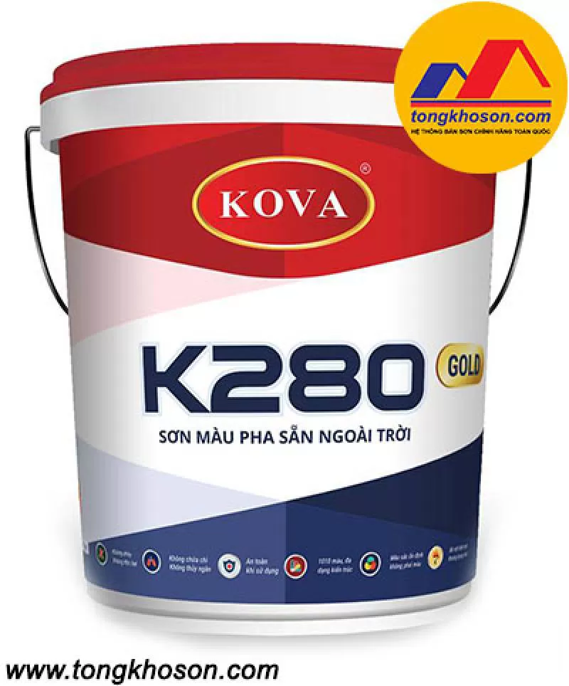 Sơn Kova K280 màu pha sẵn ngoài trời (#KOVA K280) 