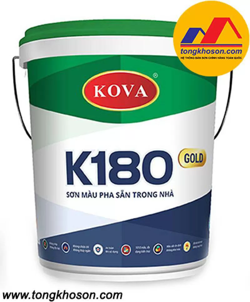 Sơn Kova K180 màu pha sẵn trong nhà (#KOVA K180)