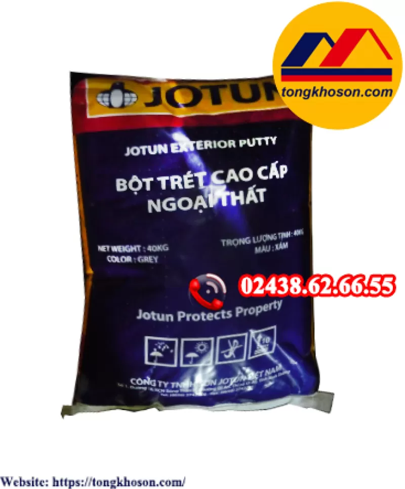Bột bả ngoại thất Jotun Putty màu xám (#JU BB002)