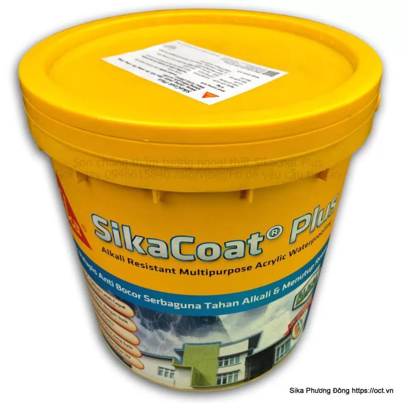 Sikacoat Plus-4 Kg sơn chống thấm tường ngoại thất
