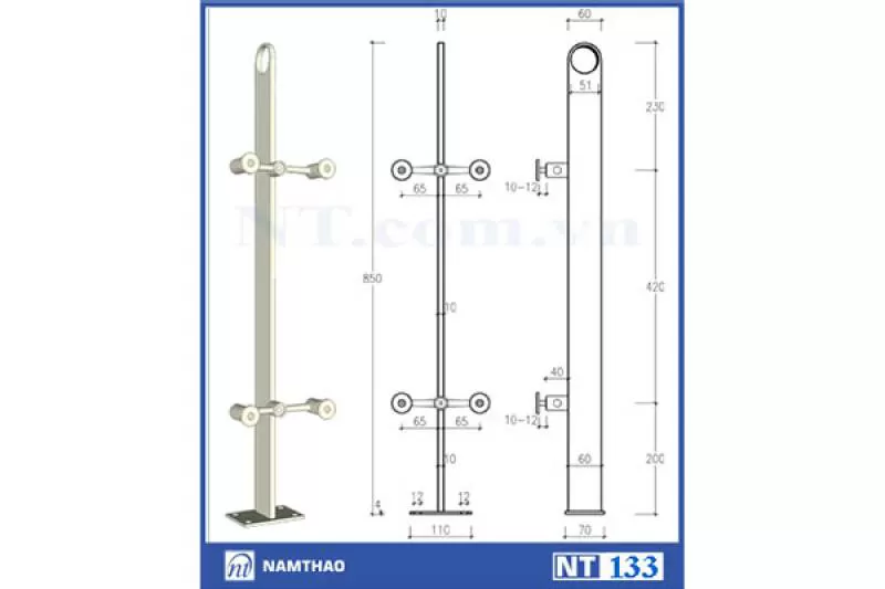 Trụ lan can Inox Nam Thao NT 133
