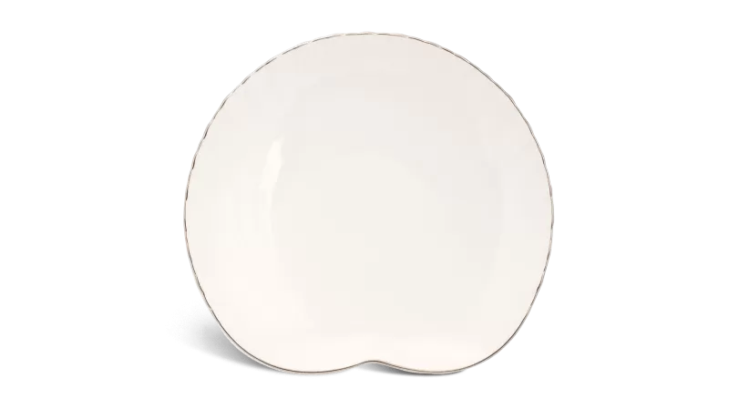 Dĩa ăn sáng 25 x 22 cm - Ngọc Biển - Chỉ Bạch Kim