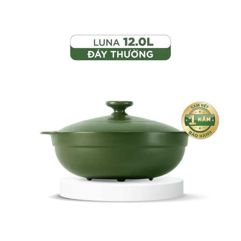 Chảo dưỡng sinh Luna (Chảo xào) 12 L + nắp 