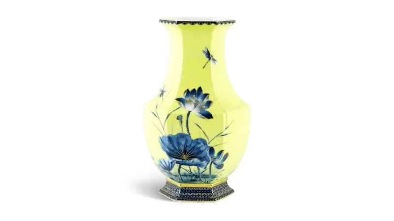 Bình hoa Lộc Phát 28 cm - Sen Vàng Nền Vàng