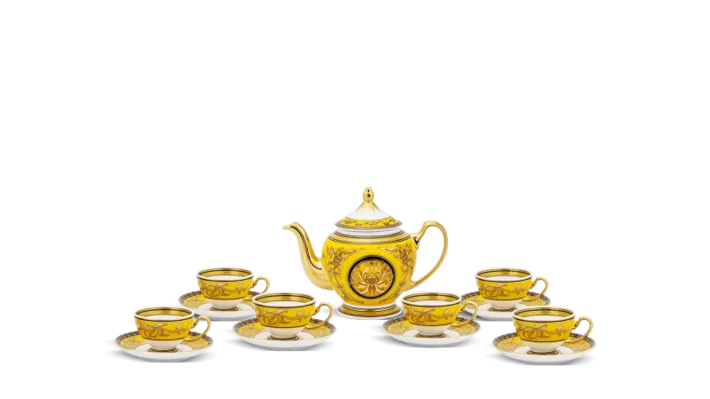 Bộ trà 0.8 L - Hoàng Cung - Thiên Hương (Vàng) 