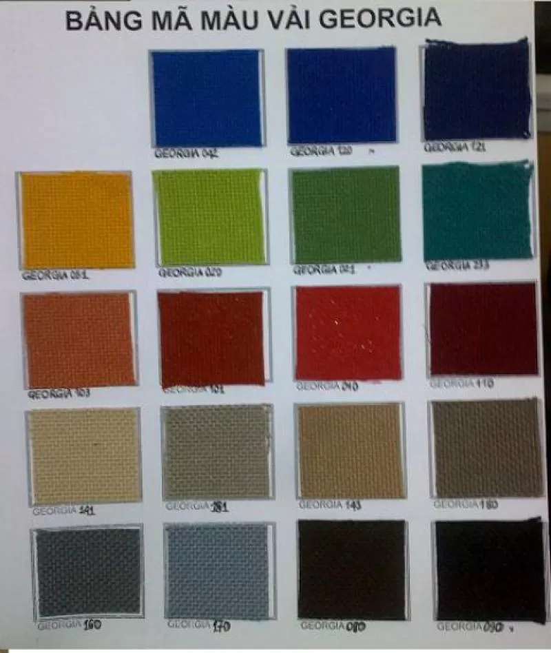 Bảng màu ghế gamma - Mẫu vải ngoại 03