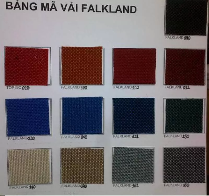 Bảng màu ghế gamma - Mẫu vải ngoại 02