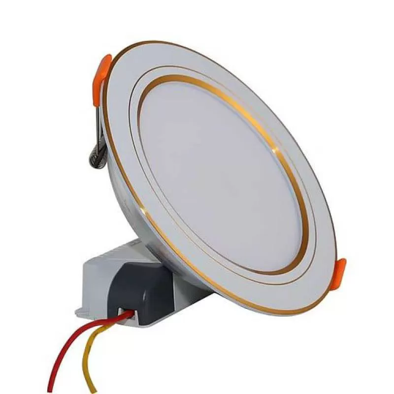 Đèn led âm trần Rạng Đông D AT10L ĐM 110 12W (viền vàng)