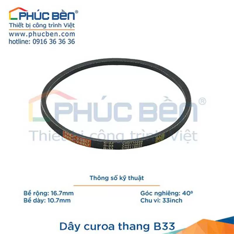 Dây curoa thang B33