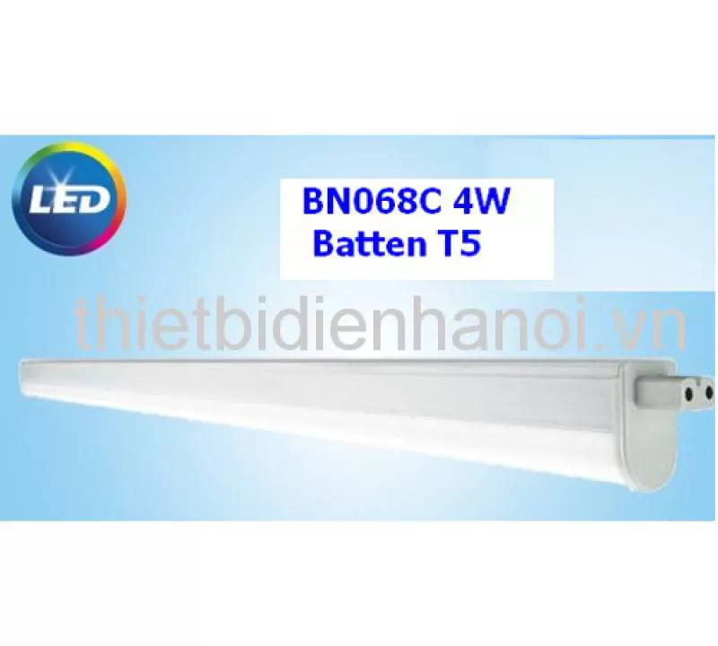 Máng đèn Slim LED Batten T5 (BN068C) Philips 4W (LED 300lm/300mm) 