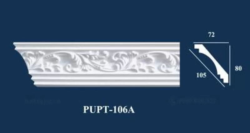 Phào cổ trần PU hoa văn PUPT-106A