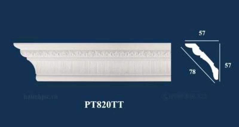 Phào chỉ cổ trần PS vân gỗ cao cấp PT820TT