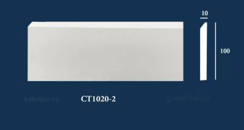Phào chân tường PS trắng trơn CT1020-2