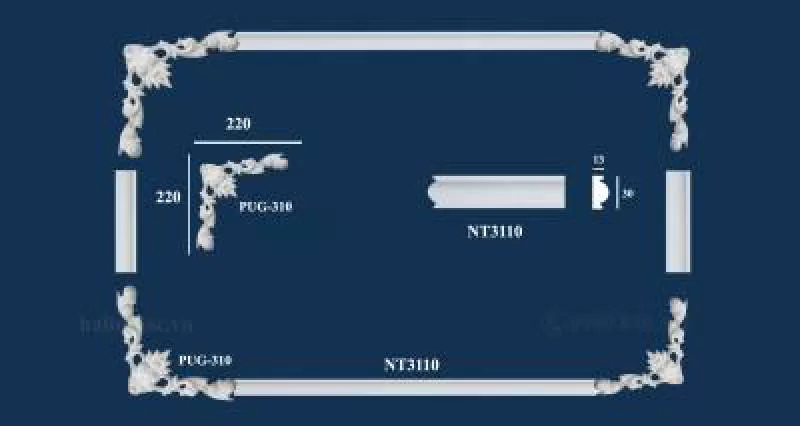 Hoa văn góc PUG-310