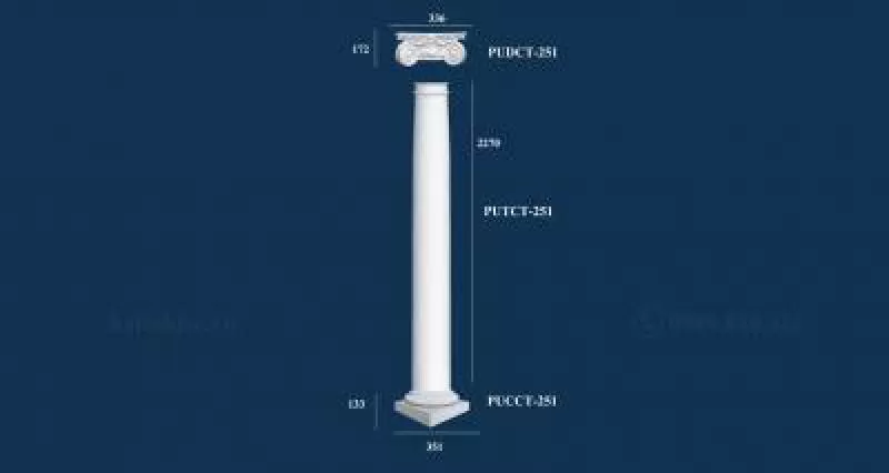 Bộ cột tròn PU cao cấp số 4 PUDCT-251 PUTCT-251 PUCCT-251