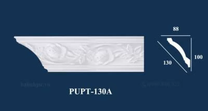 Phào cổ trần PU hoa văn PUPT-130A