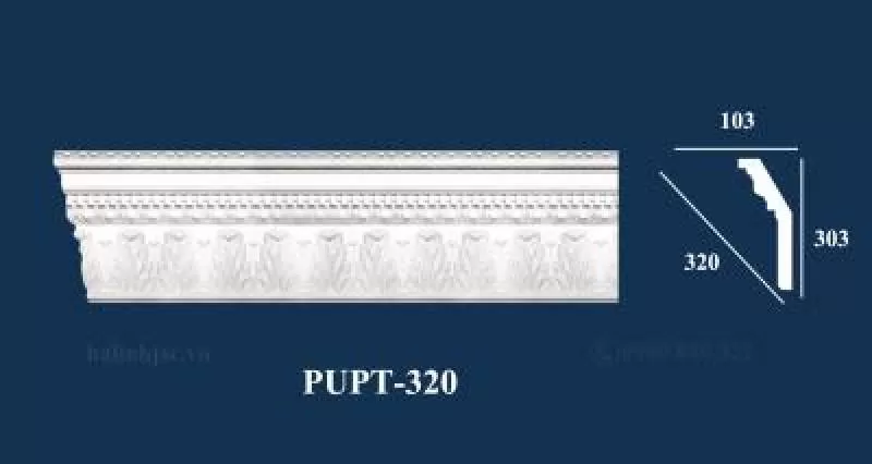 Phào máng hắt PU hoa văn PUPT-320