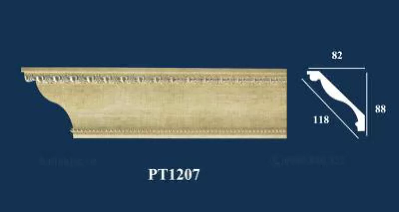 Phào PS hoa văn 07 - Phào góc trần PT1207