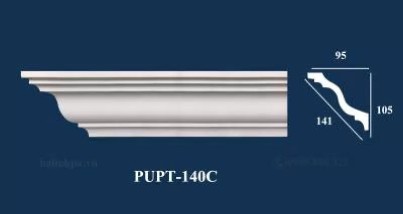 Phào cổ trần PU cao cấp PUPT-140C