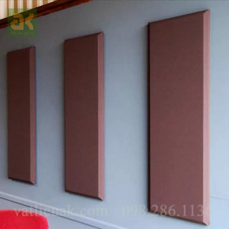 Tấm tiêu âm vải nỉ chống cháy khung gỗ chịu ẩm 1200x600x30mm