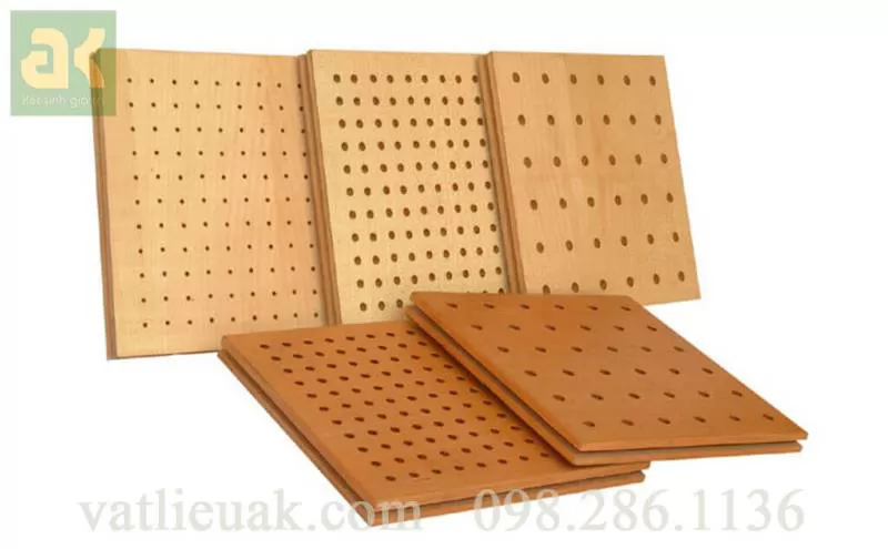 Gỗ tiêu âm đục lỗ 12 mm phủ Melamin cốt chịu ẩm Quảng Trị