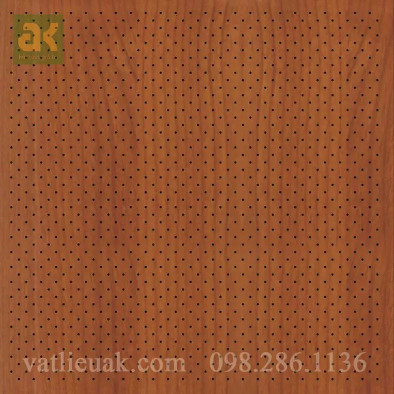 Gỗ tiêu âm đục lỗ 12mm phủ Veneer cốt chịu ẩm Thái Lan