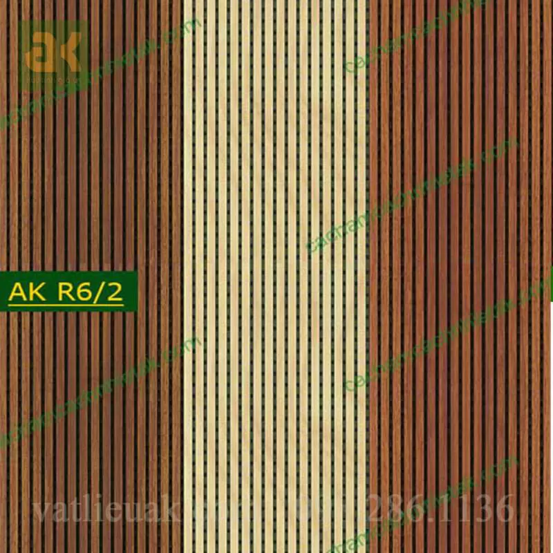 Gỗ tiêu âm xẻ rãnh 12mm phủ Melamin cốt thường